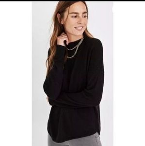 NWT Black Madewell Ashbury Mock neck Sweater size Large